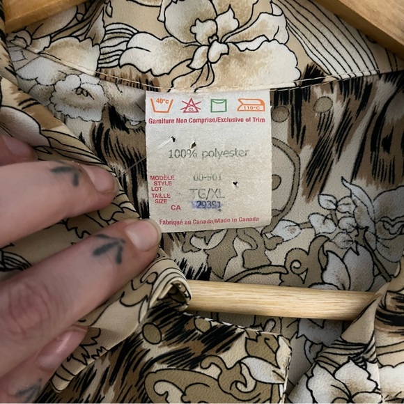 Vintage Floral Matching Blouse & Shorts Set - Picture 11 of 11